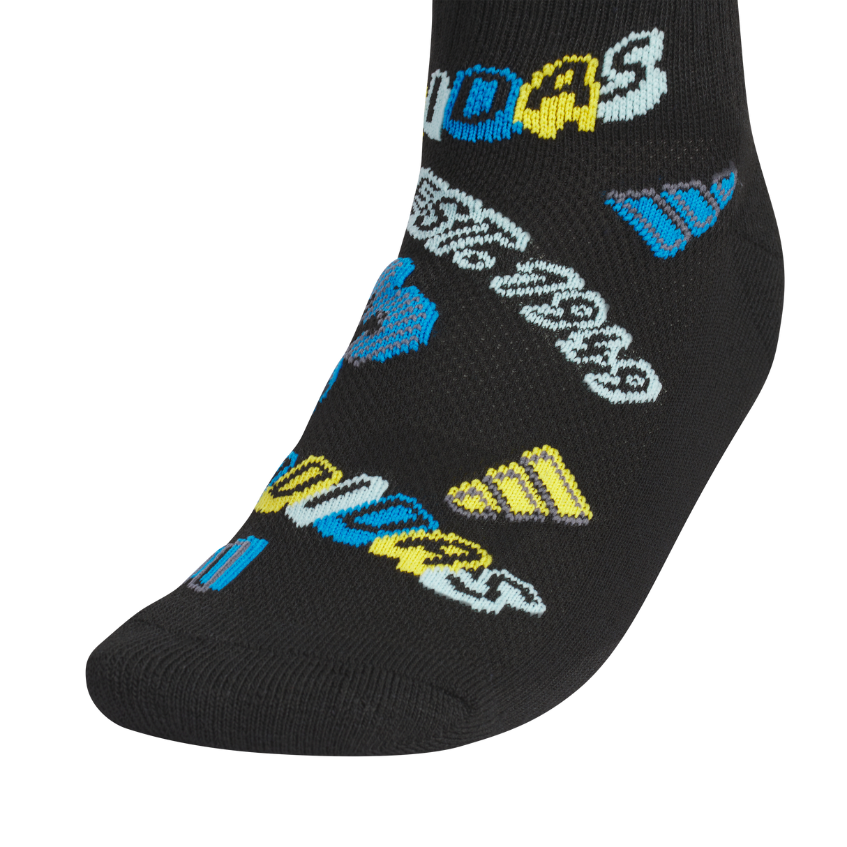 adidas Youth Cushioned Graphic 2.0 6-Pack Quarter Sock-3
