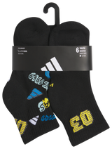 adidas Youth Cushioned Graphic 2.0 6-Pack Quarter Sock-5