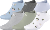 adidas Women's Athletic Cushioned Graphic 6-Pack No Show Sock-1