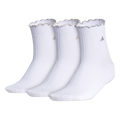 adidas Women's Performance Ruffle 3-Pack Quarter Sock-1
