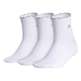 adidas Women's Performance Ruffle 3-Pack Quarter Sock-1