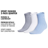 adidas Women's Performance Ruffle 3-Pack Quarter Sock-8