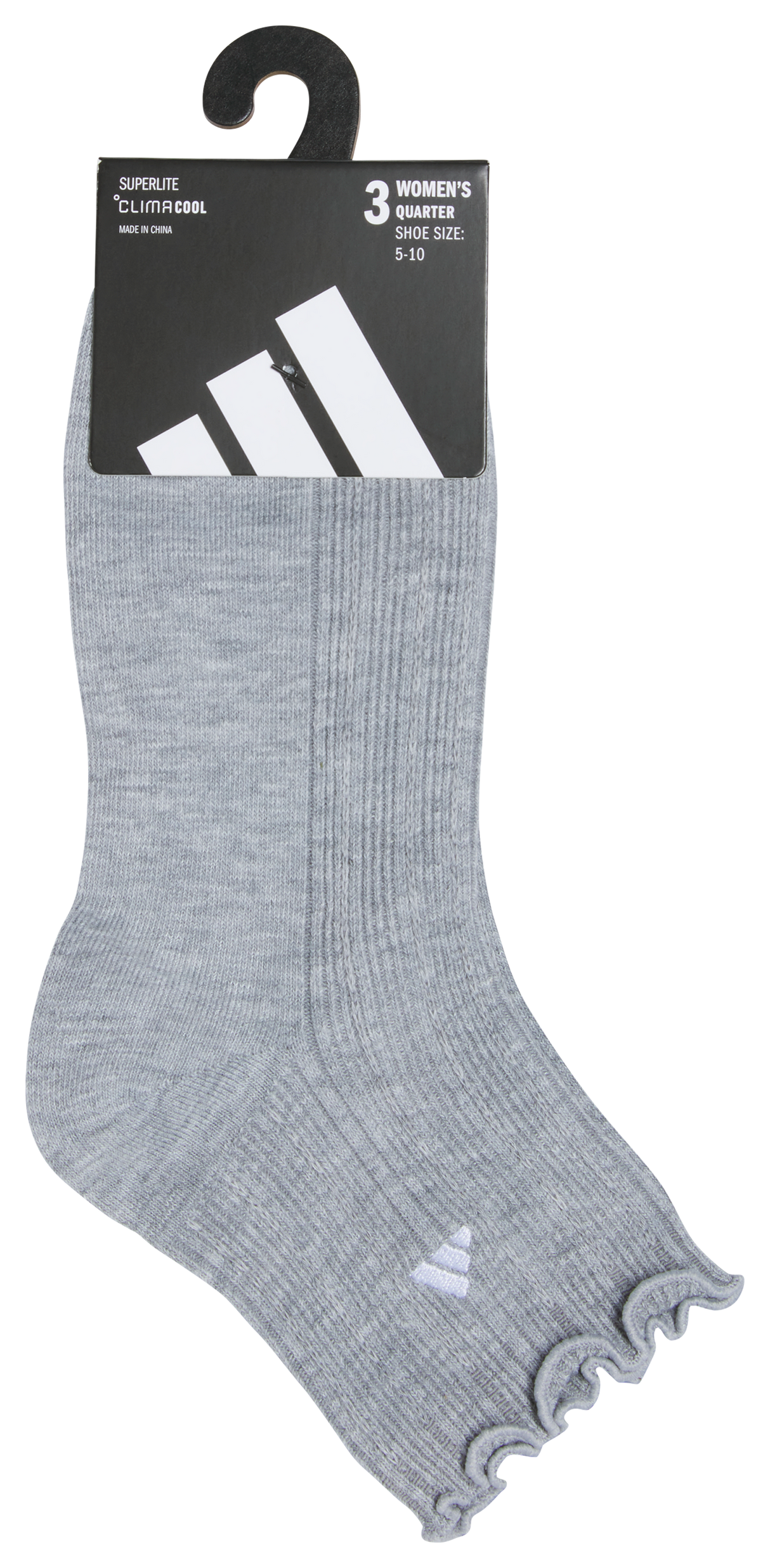 adidas Women's Performance Ruffle 3-Pack Quarter Sock-13