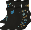 adidas Youth Cushioned Mixed 5.0 6-Pack Crew Sock-1
