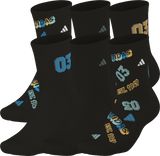 adidas Youth Cushioned Mixed 5.0 6-Pack Crew Sock-1
