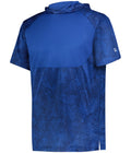 Badger Sport Youth Stadium Print Short Sleeve Hooded Tee
