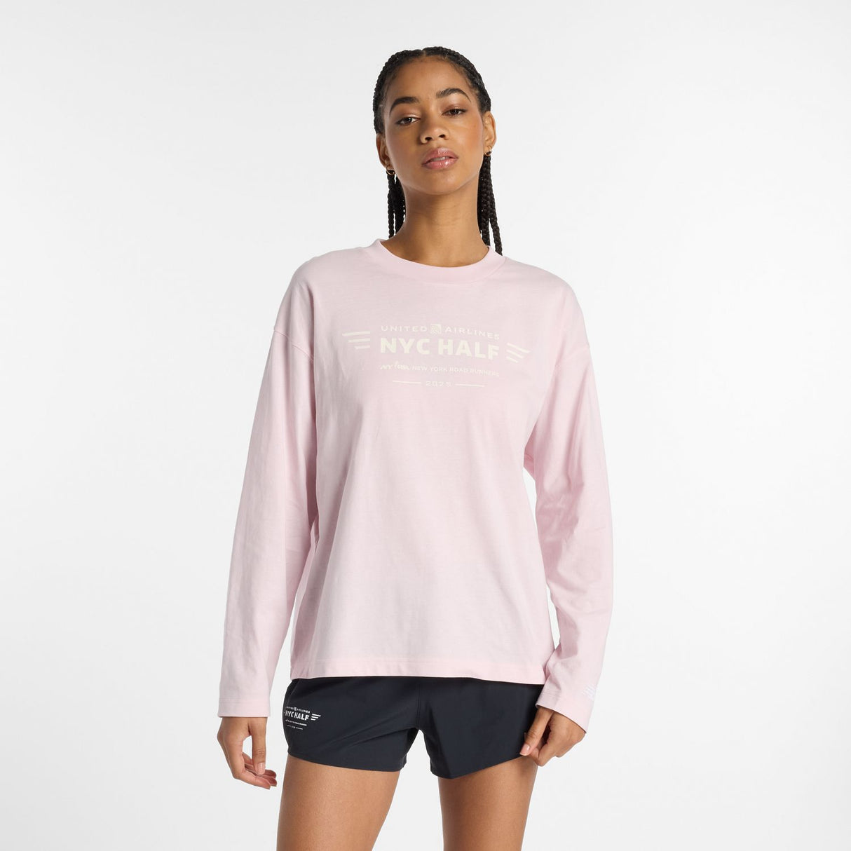New Balance Women's United Airlines NYC Half Graphic Long Sleeve-3