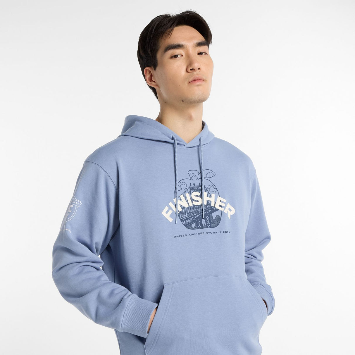 New Balance Men's United Airlines NYC Half French Terry Finisher Hoodie-2
