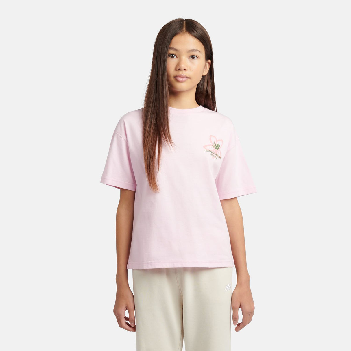New Balance Girls' Boston Floral Graphic T-Shirt-2