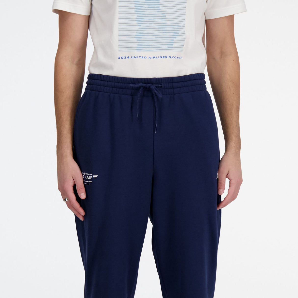 New Balance Men's United Airlines NYC Half French Terry Joggers-5