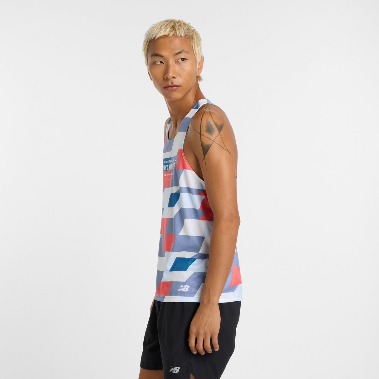 New Balance Men's United Airlines NYC Half Printed Run Singlet-4
