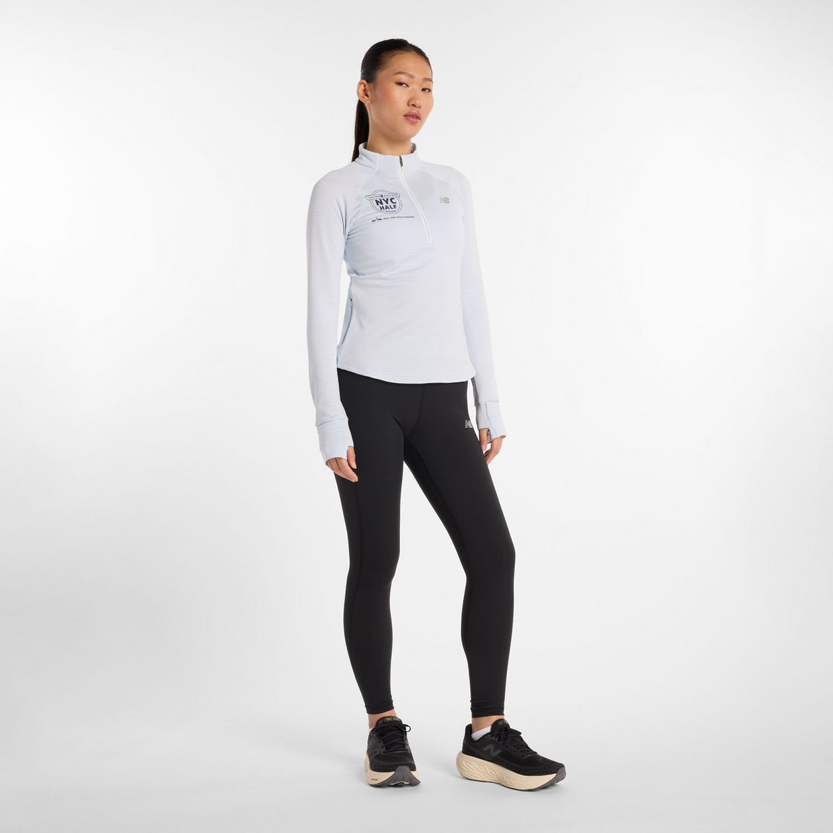 New Balance Women's United Airlines NYC Half Athletics Heat Grid Half Zip-1