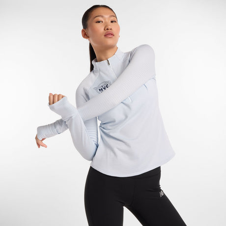 New Balance Women's United Airlines NYC Half Athletics Heat Grid Half Zip-2