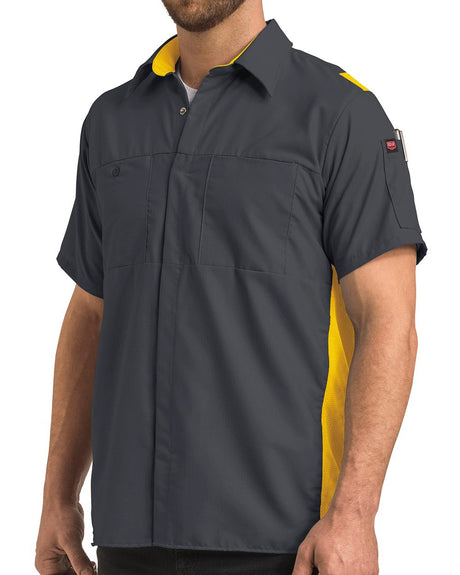 Red Kap Men's Performance Plus Short Sleeve Shirt With Oilblok Technology