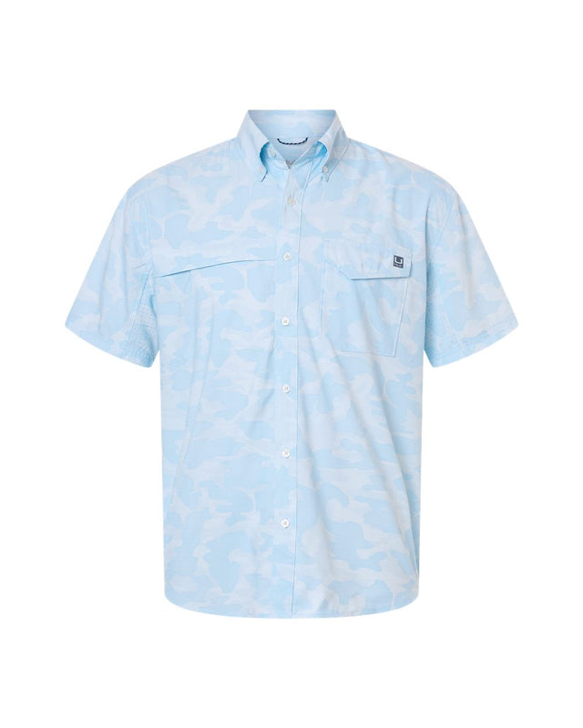 HUK Men's Tidepoint Printed Short Sleeve Shirt