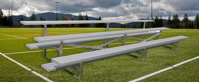Gared 3-Row Fixed Spectator Stationary Bleacher without Aisle