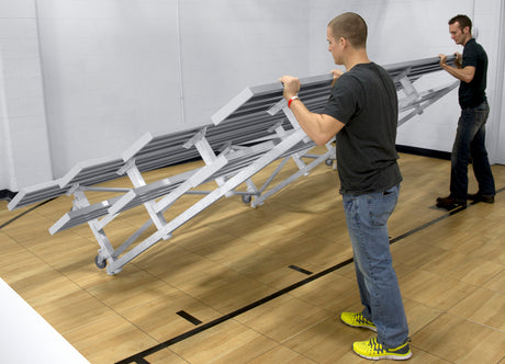 Gared 4-Row Low Rise Tip N’ Roll Spectator Bleacher-1
