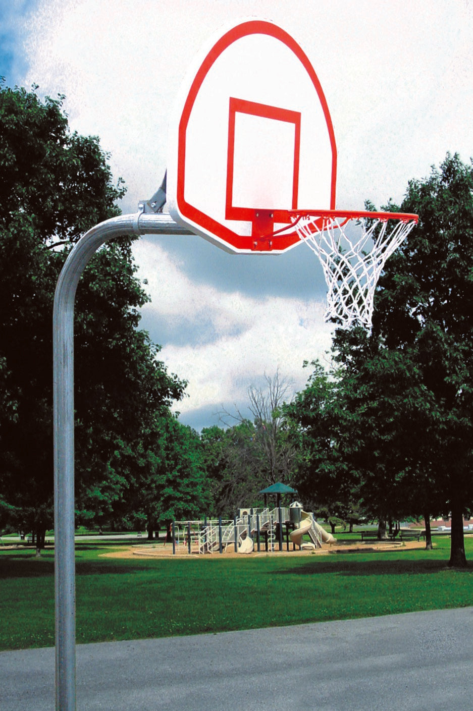 Gared 4-1/2” O.D. Braced Gooseneck Post