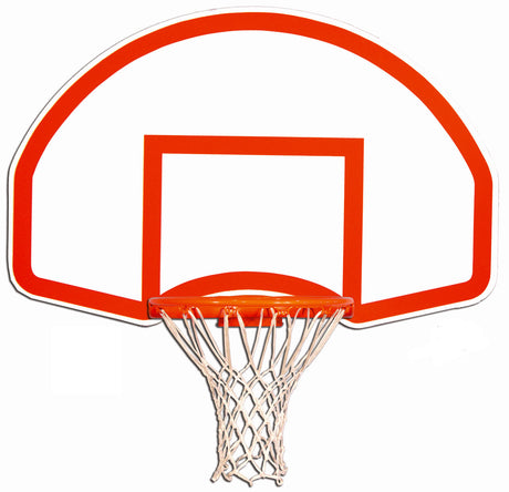 Gared Rear-Mount Fan-Shape Unmarked Steel Basketball Backboard
