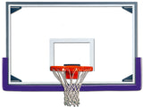 Gared 48” x  72” Tall Aluminum Framed Glass Backboard