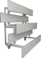 Gared 3-Row Low Rise Tip N’ Roll Spectator Bleacher