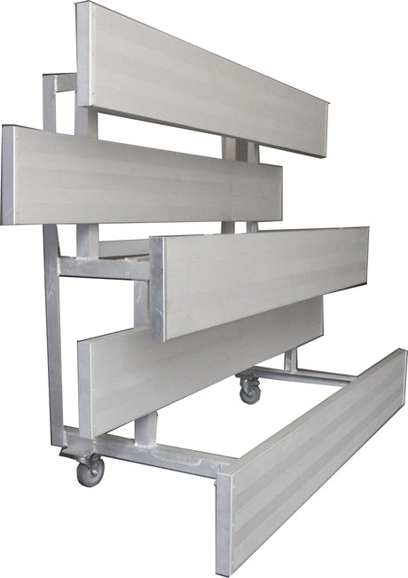 Gared 3-Row Low Rise Tip N’ Roll Spectator Bleacher