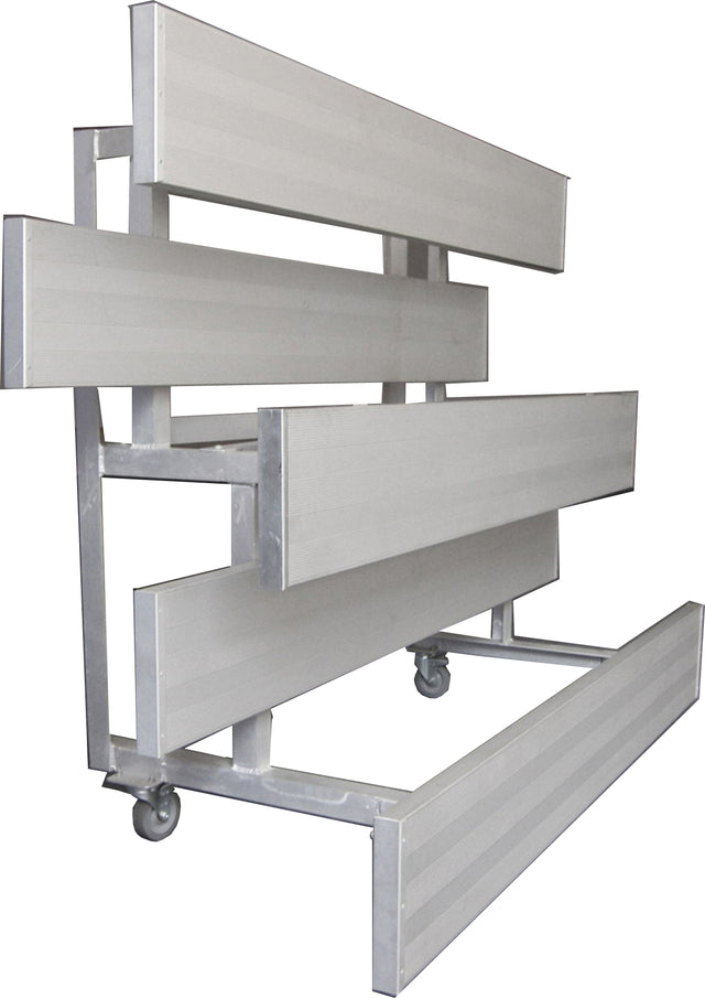 Gared 3-Row Low Rise Tip N’ Roll Spectator Bleacher