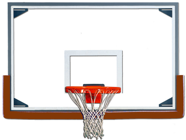 Gared 48” x  72” Tall Steel Framed Glass Backboard