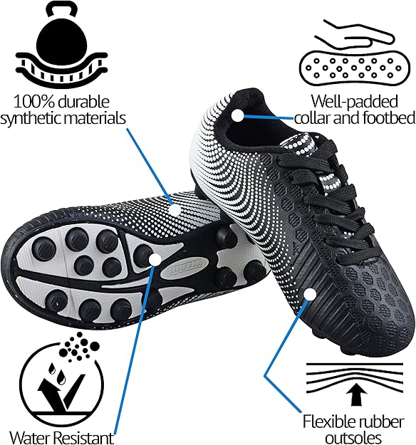 Vizari Kid's Stealth Firm Ground Soccer Cleats-2
