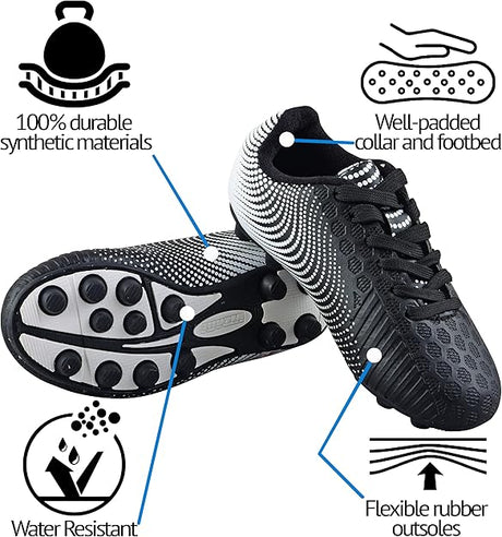 Vizari Kid's Stealth Firm Ground Soccer Cleats-2