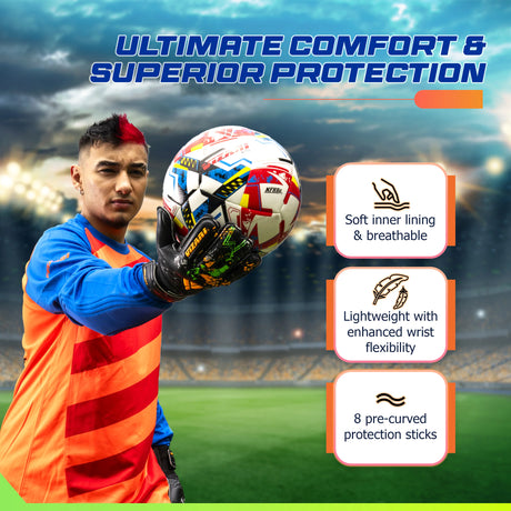 Vizari Galaxy F.P. Soccer Goalkeeping Gloves-2