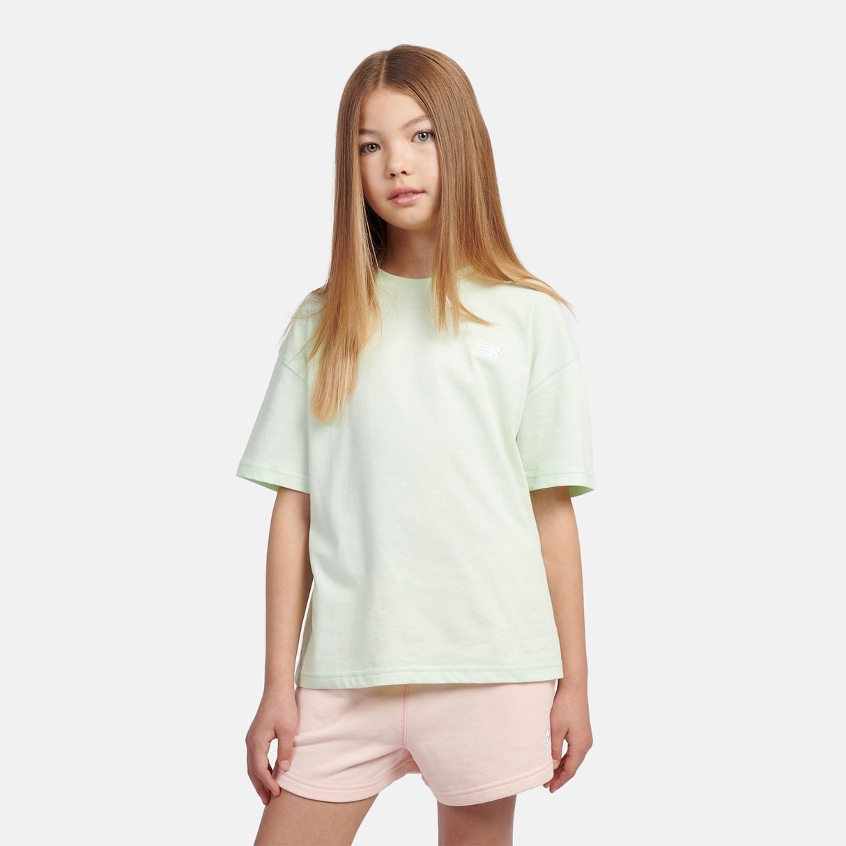 New Balance Girls' Small Logo Jersey T-Shirt-1