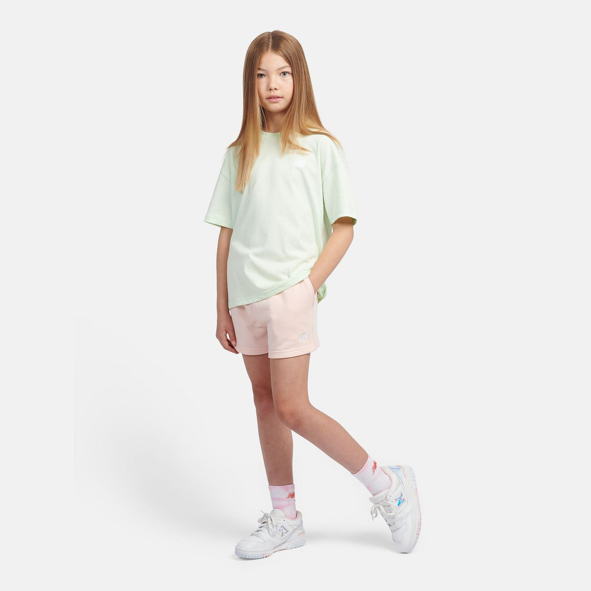 New Balance Girls' Small Logo Jersey T-Shirt-5