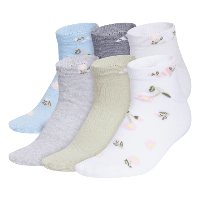 adidas Women's Athletic Cushioned Graphic 6-Pack Low Cut Sock-1