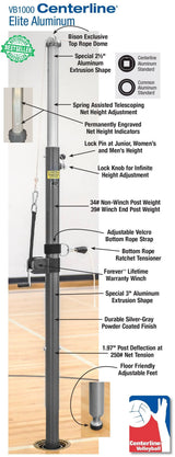 Bison Volleyball Centerline Elite Aluminum System without Padding