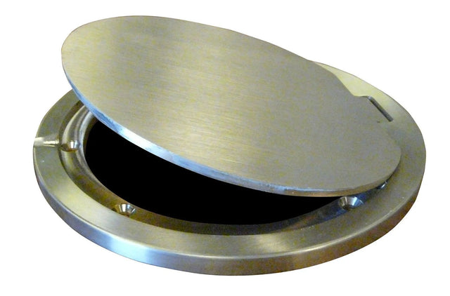 Bison Volleyball Hinged Brass Floor Socket Cover Plate Only