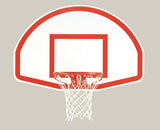 Bison Basketball Lifeguard White Aluminum Backboard with Border & Shooter's Square-1