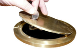 Bison Volleyball Lockable Hinged Brass Floor Socket Cover Plate Only