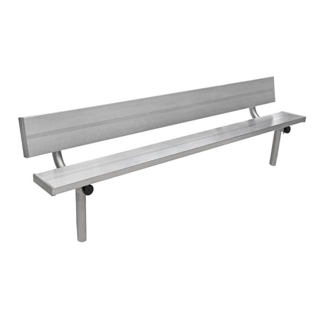 Gill Athletics Stationary Aluminum Bench With Back-1