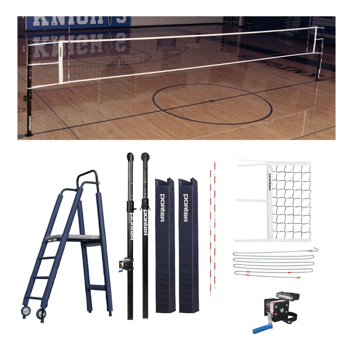 Porter Volleyball Powr Carbon Ii Vb Competition Plus Package-1