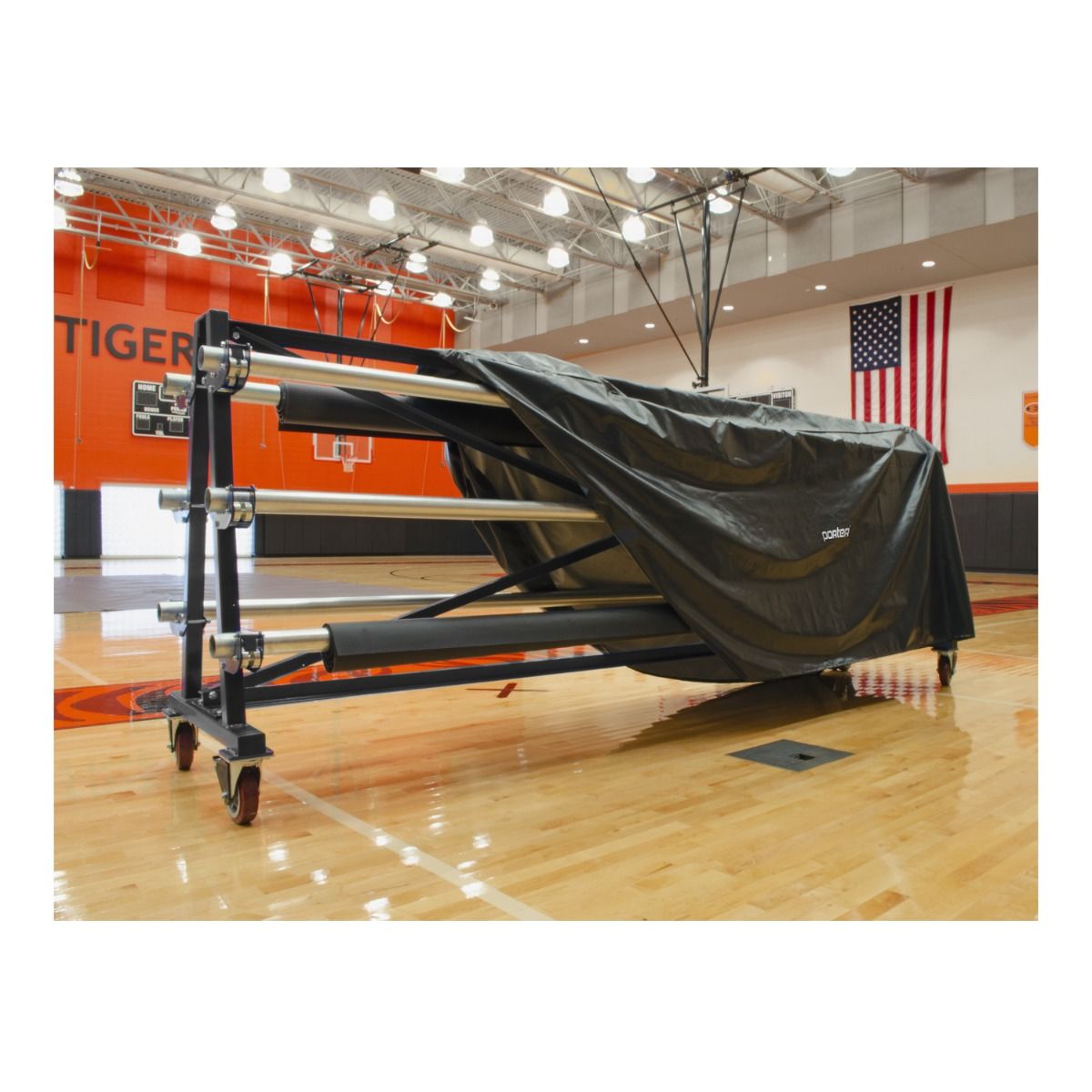 Porter Basketball Floor Cover Storage Cart Dust Cover-1