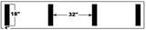 Trigon Sports Football Hash Mark Stencil - 1/16"