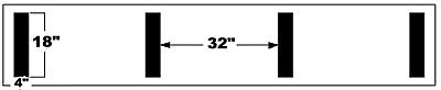 Trigon Sports Football Hash Mark Stencil - 1/16"