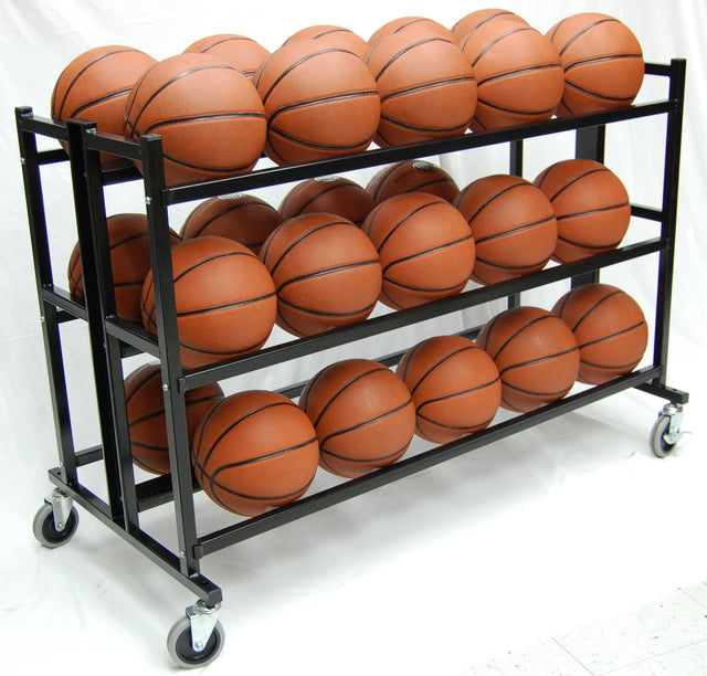 Trigon Sports Basketball Heavy Duty Double Wide Ball Cart