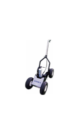 Trigon Sports LINERX550 Athletic Field Striper with pneumatic style wheels.