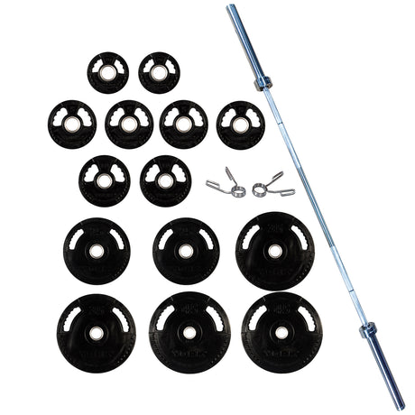 York Barbell G-2 Rubber Olympic Plate Set-1