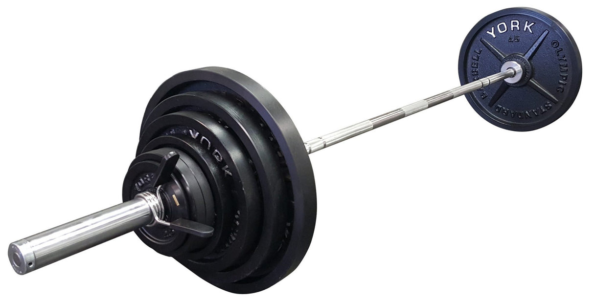 York Barbell Legacy Cast Iron Precision Milled Olympic Plate Set (300lb)-2