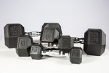 5-50lb York Barbell PVC Hex Dumbbell – Chrome Ergo Handle – SET