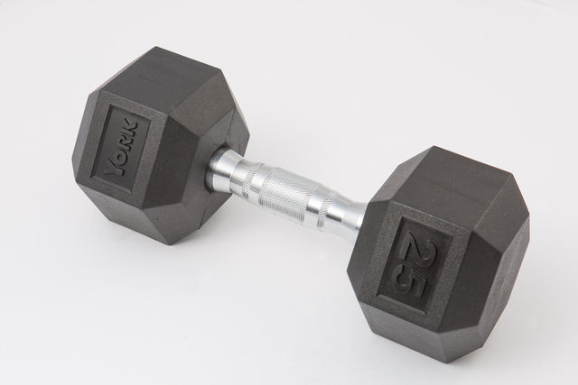 York Barbell Rubber Hex Dumbbell-1