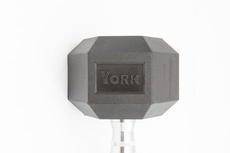 York Barbell Rubber Hex Dumbbell-2